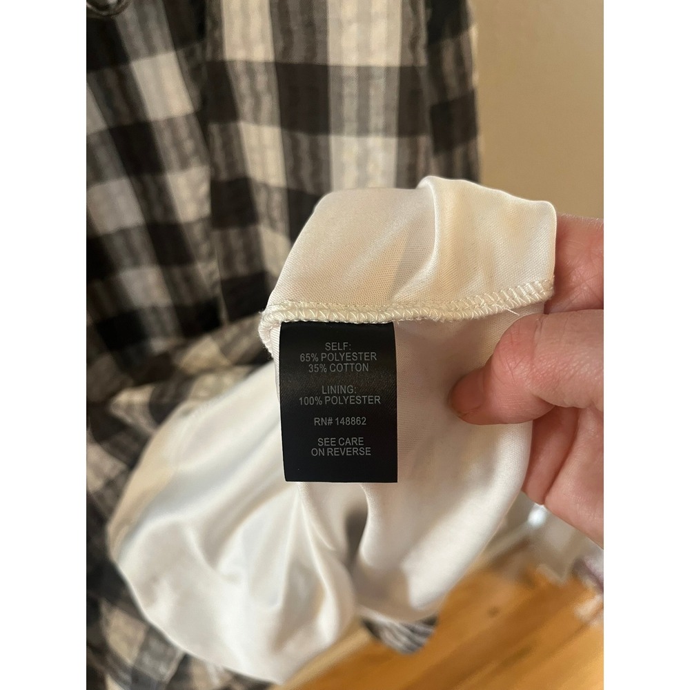 Torrid Womens Black White Gingham Seersucker Off Shoulder Midi Dress 4X - Picture 3 of 8